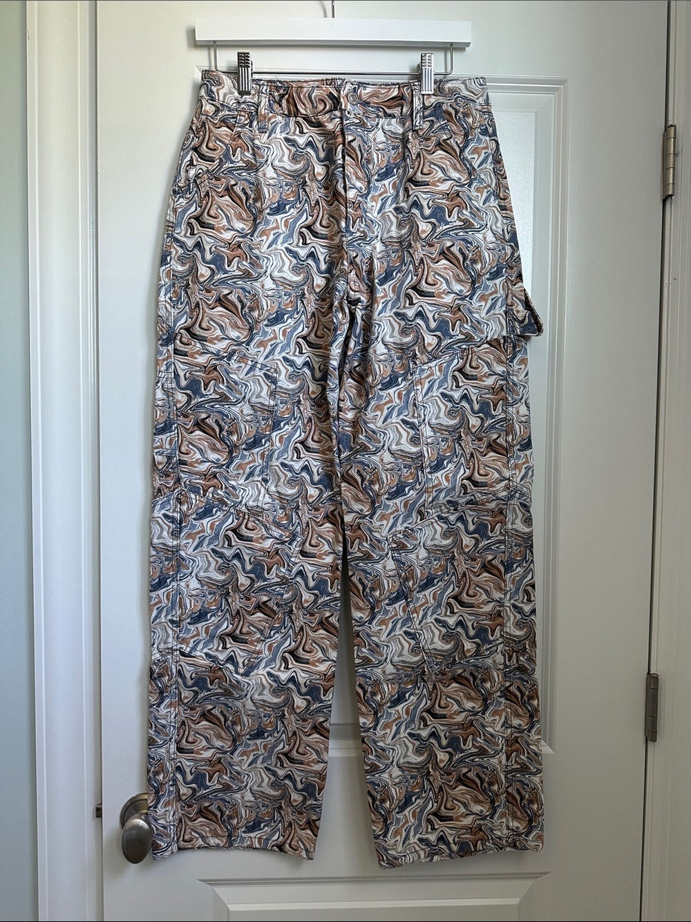 Forever 21 Marble-Print Cargo Pants